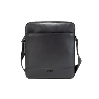 Joop Schultertasche JOOP manciano remus shoulderbag xsvz, Herren, Gr. B/H/T: 22cm x 25cm x 5cm, schwarz, Rindsleder, Taschen Schultertasche