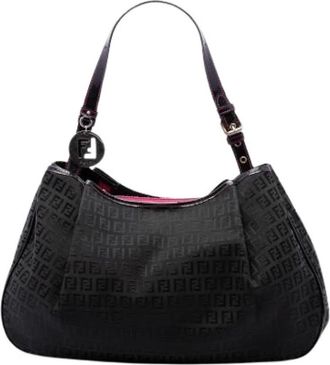 Fendi Pre-owned Canvas fendi-bags - Dames - Vintage Schoudertas - Zwart - ONE Size - Vintage
