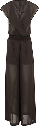 Pinko Camporosso Voile Jumpsuit with Sheer Panels