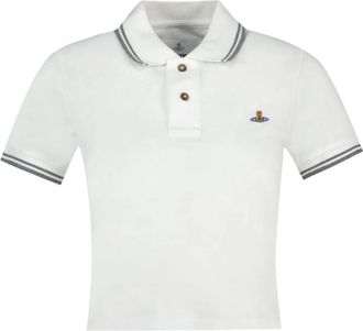 Vivienne Westwood Mini Classic Polo - Dames - Polos - Wit - S - Katoen - Tops