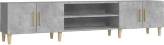 vidaXL Vidaxl - Mueble De Tv Madera Contrachapada Gris Hormig&oacute;n 180x31,5x40 Cm