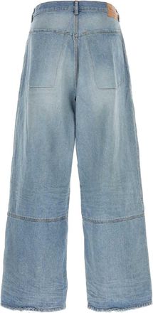 Balenciaga Mens Baggy Jeans Blue Cotton