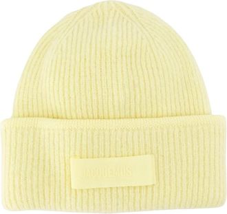 Jacquemus Le Bonnet Gros Grain - Dames - Hoeden - Geel - ONE Size - Wol - Accessoires