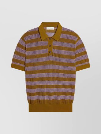 Dries Van Noten ribbed short-sleeve polo sweater