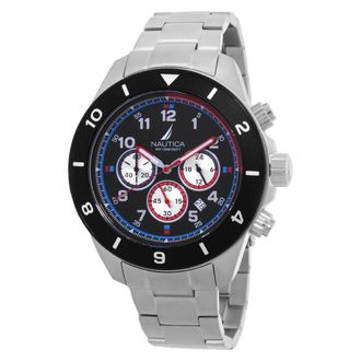 Nautica One Chronograph Quartz Black Dial Mens Watch NAPNOS406