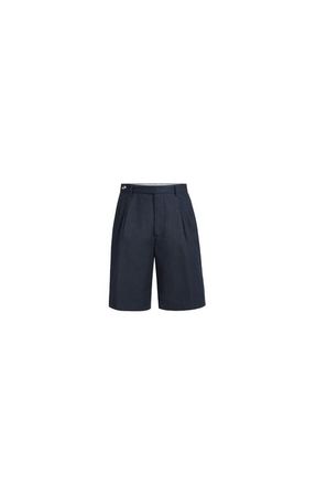 Brunello Cucinelli Bermuda shorts with pleats in Navy Blue at Nordstrom, Size 54 It
