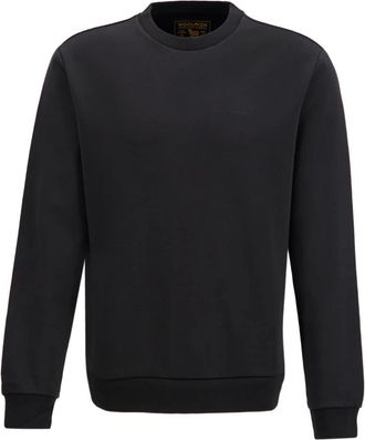 Woolrich Logo Interlock Crewneck - Heren - Sweatshirts & Hoodies - Zwart - Maat: 3XL Wol