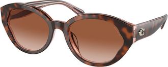 Coach HC8364U CH569 Asian Fit 574413 Womens Sunglasses Tortoiseshell Size 55