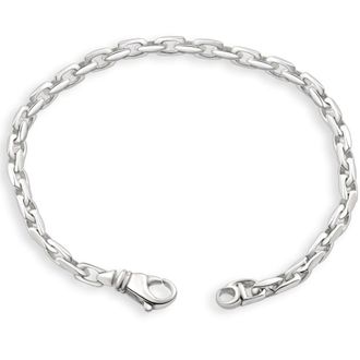 Pompeii3 Mens 14k Gold (16gram) or Platinum (26gram) 4.5mm Link Bracelet 8.5