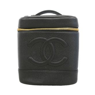 Chanel Black Grained Calfskin Vanity Bag (Pre-Owned)