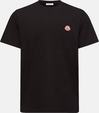 Moncler BRANDED COTTON T SHIRT Size: 3XL, colour: BLACK