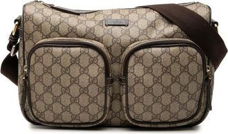 Gucci Pre-owned Gucci GG Supreme Double Pocket Crossbody Unisex 61EE671ZLK5MLY43