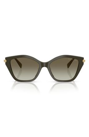 Michael Kors 52mm Catskills Gradient Irregular Sunglasses in Olive Smoke /Olive Gradient at Nordstrom