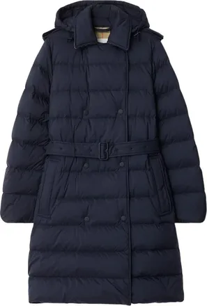 Burberry (WMNS) Burberry 25 Mid-length Nylon Hooded Puffer Coat Navy Blue 81103141