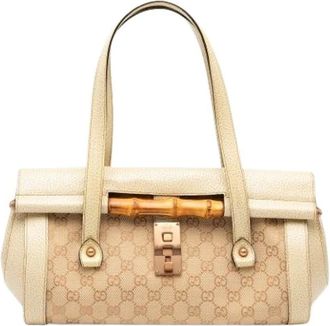 Gucci Pre-owned Handbags, female, Brown, Size: ONE SIZE Pre-owned Canvas Handbag