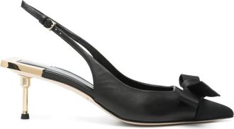 Elisabetta Franchi Slingback Pumps - Dames - Pumps - Zwart - 37 EU - Leer - Schoenen