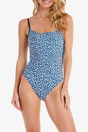 Helen Jon Giselle Tie Back One-Piece in Cap Ferrat at Nordstrom, Size X-Large