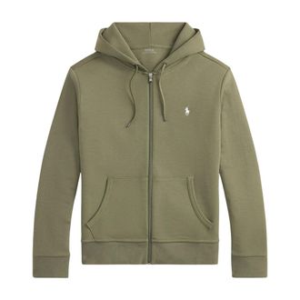 Polo Ralph Lauren Double-Knit Full-Zip Hoodie - Heren - Sweatshirts & Hoodies - Groen - Maat: S Katoen