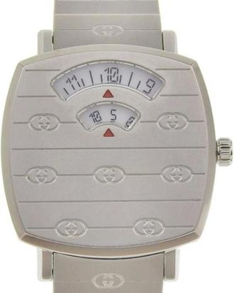 Gucci Pre-owned Watches, female, Gray, Size: ONE SIZE Pre-owned Stainless Steel Watch