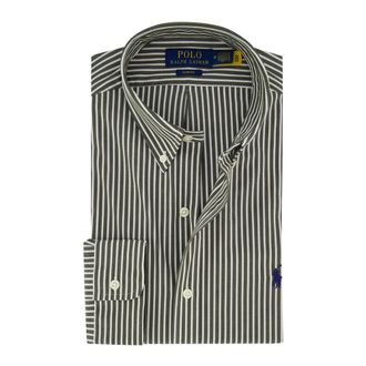 Polo Ralph Lauren Overhemden, Heren, Groen, XL, Katoen, Slim Fit Casual overhemd