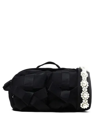 Simone Rocha Classic Bow Crossbody Bag w/ Emb