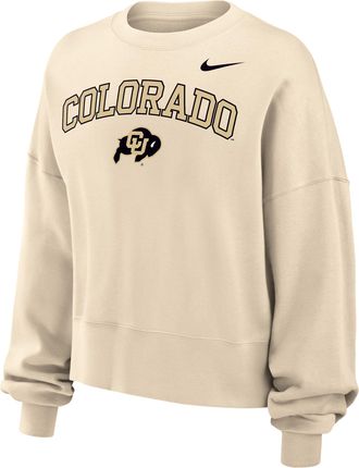 Nike Colorado Phoenix Fleece Nike Womens College Crew-Neck Sweatshirt in Brown | W33302COLO-NAT