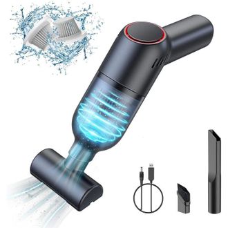 OEM Aspiradora De Mano Inal&aacute;mbrica: Mini Aspiradora De Mano Recargable Con Gran Potencia De Succi&oacute;n, Aspiradora Peque&ntilde;a Port&aacute;til Para Alfombras - Crezuo