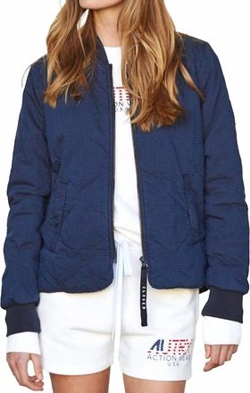 Closed Short Quilted Blouson Jacket In Dark Night