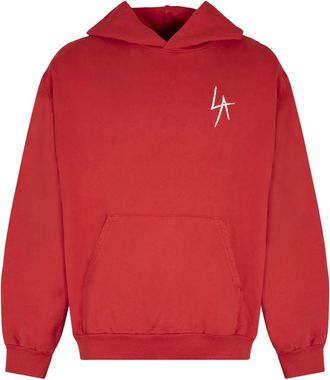 Local Authority Cotton Hoodie - Heren - Hoodies - Rood - M - Katoen - Hoodies & sweatvesten