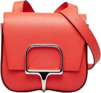Herm&egrave;s Pre-owned Crossbody Bag - Dames - Vintage Schoudertas - Rood - ONE Size - Leer - Vintage