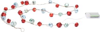Melrose International LED Sleigh Bell Wire Garland (Set of 2) - Red, Blue