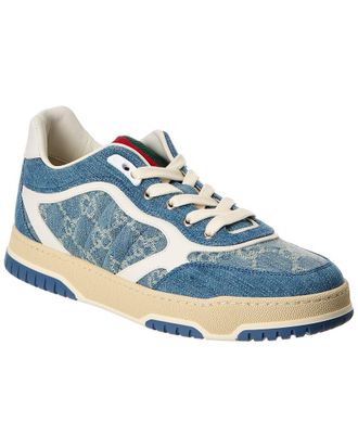 Gucci Re-Web Gg Denim & Leather Sneaker