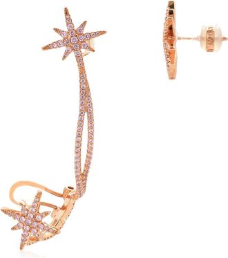 APM Monaco Rose Gold-Tone Crystal Star Earrings