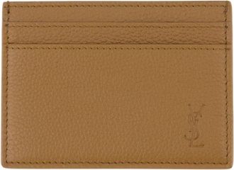 Saint Laurent Shadow Kaarthouder - Heren - Portefeuilles - Bruin - ONE Size - Leer - Accessoires