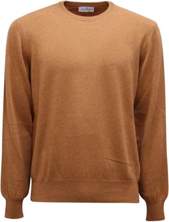 Sonrisa Cashmere trui met ronde hals - Heren - Cashmere truien - Beige - L - Kasjmier - Truien & Vesten