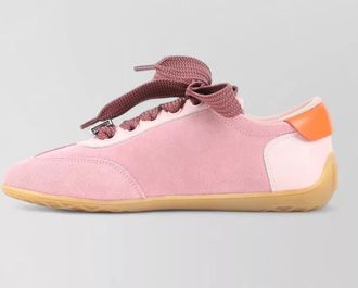 Roger Vivier suede leather low-top sneakers