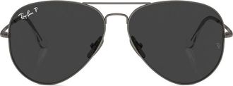 Ray-Ban Aviator tinted sunglasses - unisex - Titanium - 62 - Grey