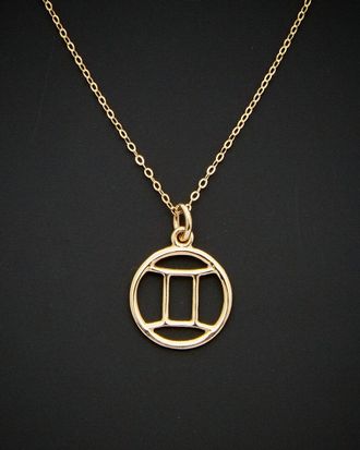 Italian Gold, Inc 14K Italian Gold Gemini Zodiac Necklace