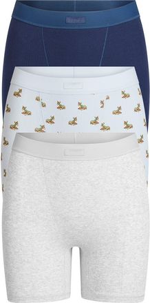 SKIMS 3-Pack Cotton Rib Boxers in Zen Baby Deer Multi at Nordstrom, Size Xx-Small