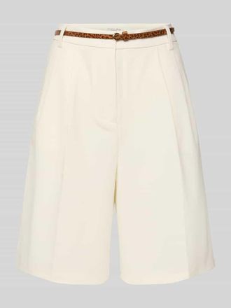 Christian Berg Bermudas mit Eingrifftaschen und G&uuml;rtel in Offwhite, Gr&ouml;&szlig;e 40