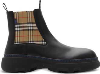 Burberry Stivali Chelsea in pelle - Nero