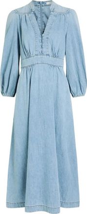 Zimmermann Midi Jurk - Dames - Casual kleedjes - Blauw - XS - Katoen - Kleedjes