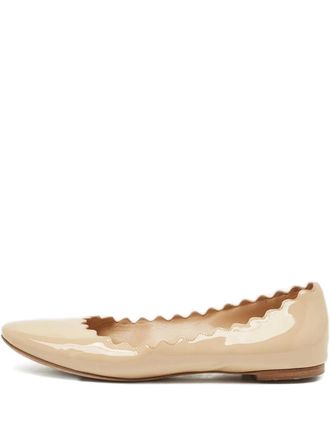 Chlo&eacute; Lauren scalloped-edge ballet flats - Neutrals