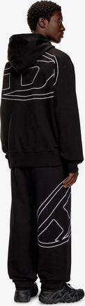 Diesel Mens Sweatshirt S-Macs Black Cotton Sweatshirts Sweater