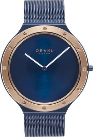 Obaku Analog Quartz Blue Dial Mens Watch V285GXSLML
