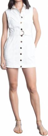 Karina Grimaldi Diana Denim Mini Dress In White