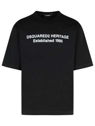 Dsquared2 Heritage Black Cotton T-Shirt