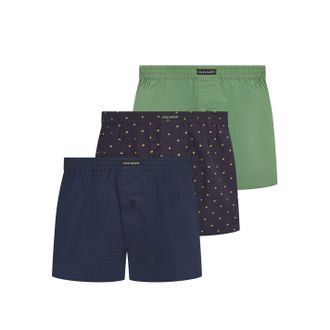 Lyle & Scott Boxershorts met stippen voor heren (3-pack) (Schaliegroen)