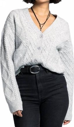Thread & Supply Calista Cardigan In Heather Grey