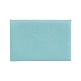 Herm&egrave;s Pre-owned Wallets, male, Blue, Size: ONE SIZE Pre-owned Calvi Evercolor Card Case